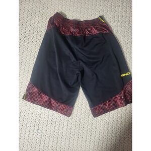 AND1 Basketball Shorts Boys XL 14/16 Black Red Excellent Mesh Digital Camo